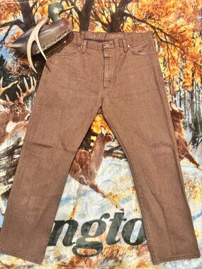 Vintage Wrangler Brown Denim Jeans 38x30 | Western Workwear Cowboy Ranch Outdoor